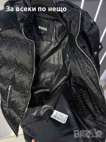 Hugo Boss Мъжко Черно Зимно Яке С Качулка Хуго Бос Код A973, снимка 4 - Якета - 52095695