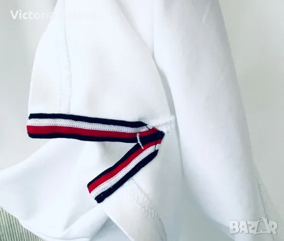 Бяла блуза/тениска поло яка TOMMY HILFIGER органик памук, снимка 15 - Тениски - 49875374