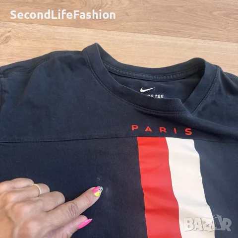 Мъжка тениска Nike Tee Paris черна размер L, снимка 3 - Тениски - 55817533