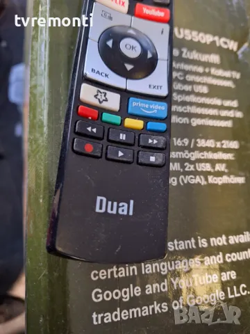 Оригинално  дистанционно за телевизор Dual модел D50U550P1CW, снимка 2 - Дистанционни - 47723746
