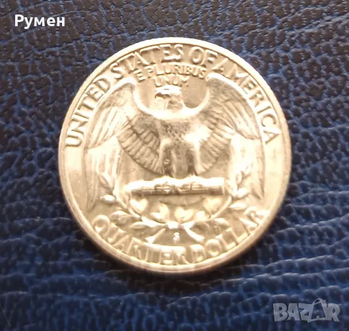 Quarter Dollar 1952-S-USA.Сребро!UNC!, снимка 6 - Нумизматика и бонистика - 42085583