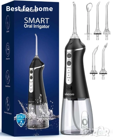 Преносим зъбен душ MySmile – Компактен дизайн за пътуване, IPX7 Водоустойчив, USB-C