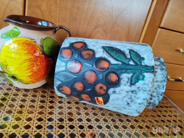 Цветна креамична кашпа - Германия .Нова