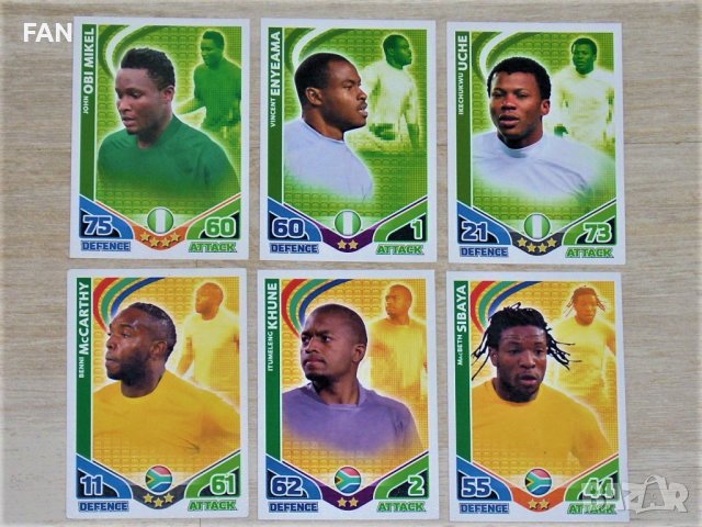 Комплект от 100 бр. футболни карти MATCH ATTAX от Световното първенство по футбол в ЮАР 2010 TOPPS, снимка 15 - Фен артикули - 39392000
