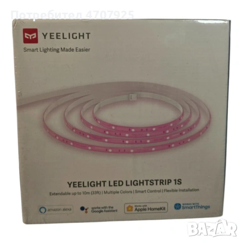 Yeelight Light Strip 1S RGB LED Лента – Умна домашна LED лента 2 м, снимка 2 - Лед осветление - 53289709