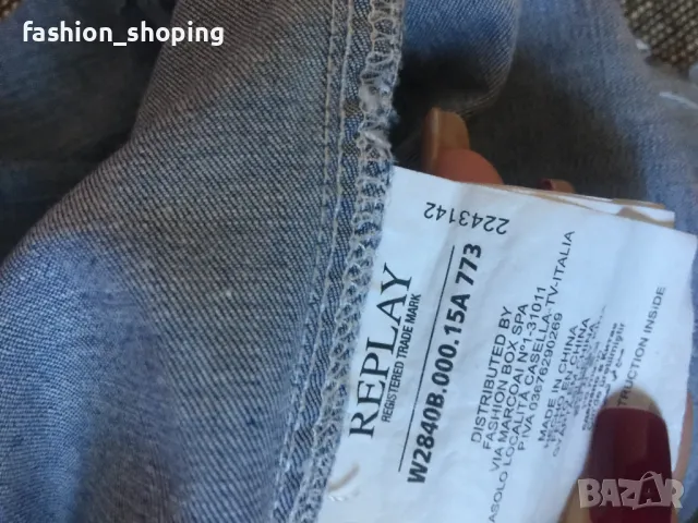 Дънкова риза Replay, размер S, снимка 11 - Ризи - 49401203