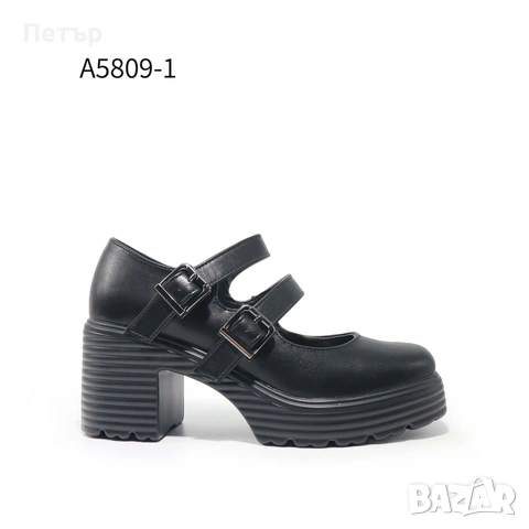 ДАМСКИ ОБУВКИ В ЧЕРЕН ЦВЯТ код 5807