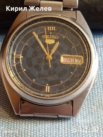 Колекционерски часовник SEIKO 5 AUTOMATIC работи рядък циферблат 54518, снимка 3 - Мъжки - 54118248