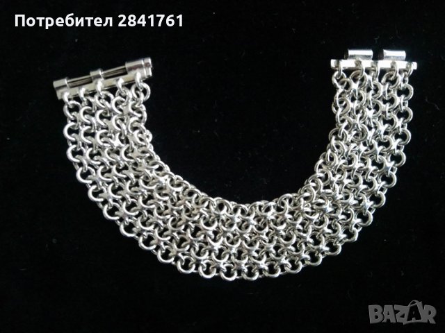 Масивна сребърна гривна