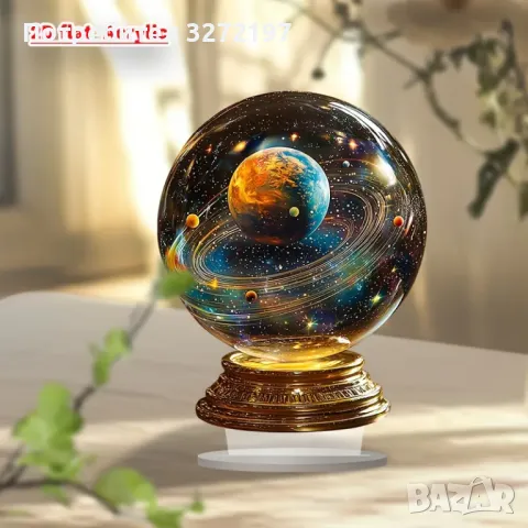 Акрилен Декор за Бюро за Спалня и Всекидневна,Бохемски Знак Галактика, снимка 1