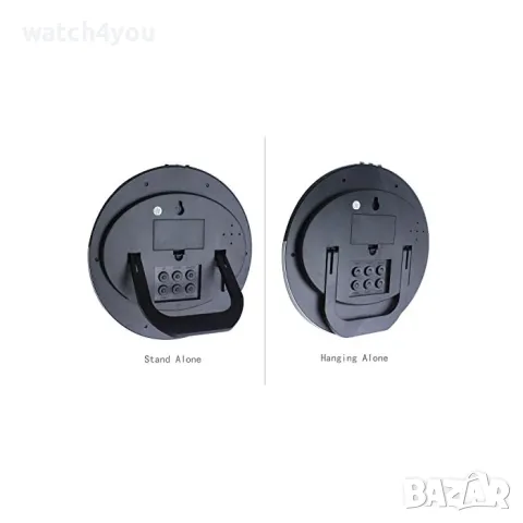 НОВ ДИГИТАЛЕН СТЕНЕН ЧАСОВНИК С ГОЛЕМИ ЦИФРИ И ТЕМПЕРАТУРА. ЕЛЕКТРОННИ СТЕННИ ЧАСОВНИЦИ, снимка 7 - Стенни часовници - 44706763