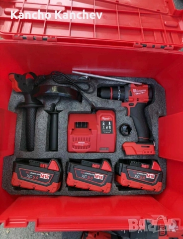 Топ Цена! Комплект Milwaukee 18V 5.0AH, снимка 5 - Винтоверти - 52354671