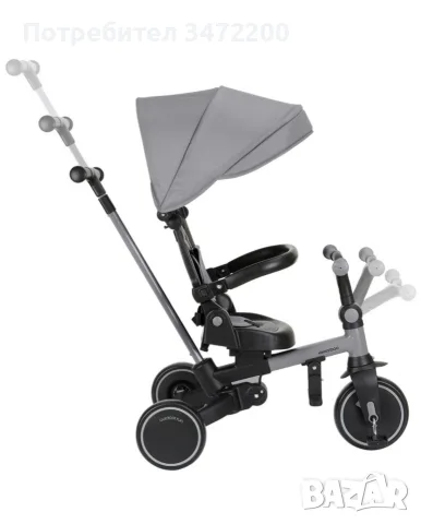 Триколка 8 в 1 KikkaBoo - Aluma, Grey, снимка 9 - Детски велосипеди, триколки и коли - 56237619