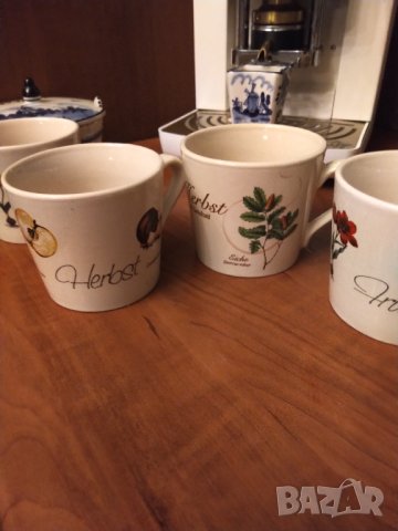 Винтидж керамичен сервиз  за кафе LANDZEIT Fruling Tulipa РЕДКИ, снимка 7 - Сервизи - 42205209