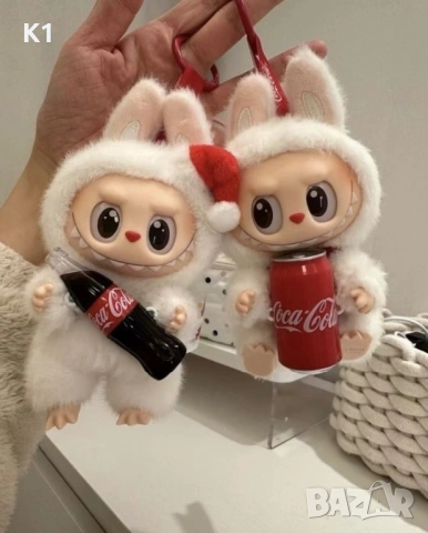 ПРОМО! Labubu играчка 17см, Лабубу Coca Cola Pop Mart / Лимитирана серия !, снимка 2 - Плюшени играчки - 53036061