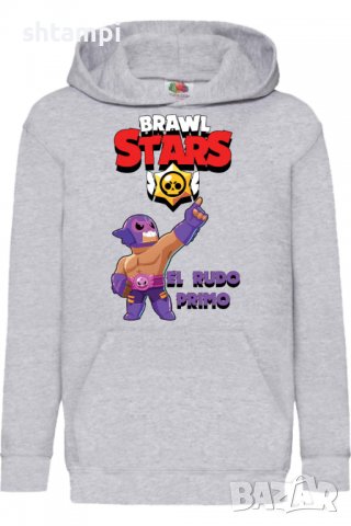 Детски Суитчър/Суитшърт El Rudo Primo,Brawl Stars,Игра,Подарък,Изненада,Забавление,Рожден Ден, снимка 2 - Детски анцузи и суичери - 38314420