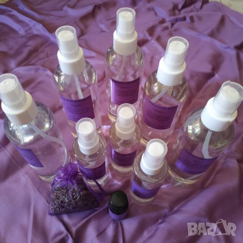 Лавандулова вода, лавандулово масло и сушен цвят от лавандула, снимка 1