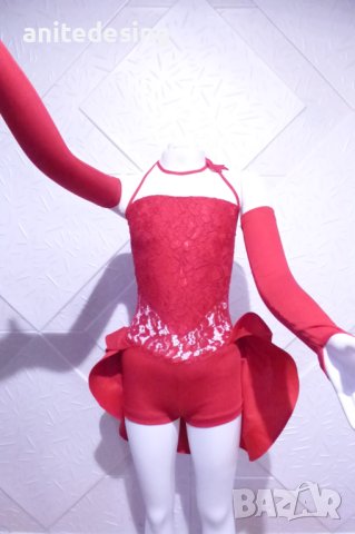 Червена детска рокля за спортни танци, снимка 1 - Детски рокли и поли - 42805395