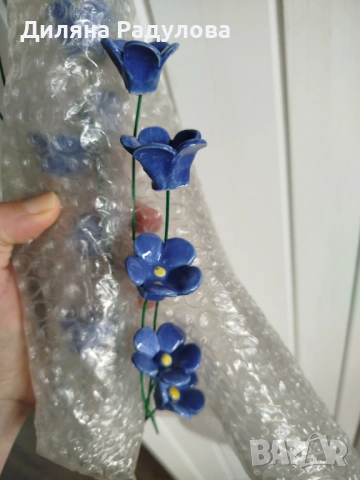 Керамични цветя, снимка 8 - Декорация за дома - 54291464