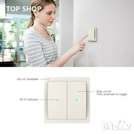 Smart Ключ за лампа Koogeek KH02CN, С два превключвателя, Wifi, Apple Homekit, снимка 3 - Друга електроника - 48732218