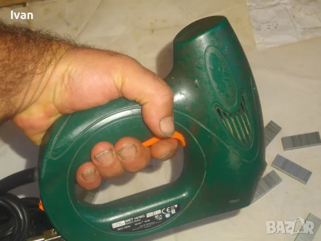 Немски Комбиниран 8-16 мм Дърводелски Тапицерски ТАКЕР Meister Craft MET 14/16C ОТЛИЧЕН , снимка 8 - Други инструменти - 47457996