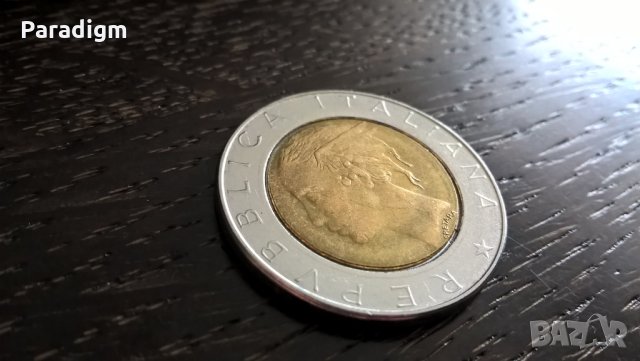 Монета - Италия - 500 лири | 1988г., снимка 2 - Нумизматика и бонистика - 29632689