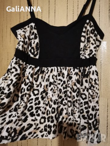 СТРАХОТЕН ТОП В ЕФЕКТЕН ПРИНТ РАЗМЕР XL, снимка 3 - Корсети, бюстиета, топове - 37006777