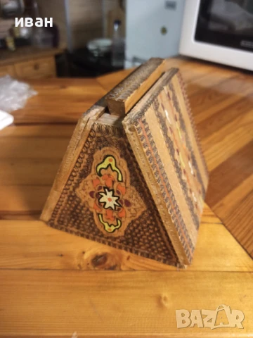 Дървена кутия табакера, снимка 6 - Антикварни и старинни предмети - 51126914