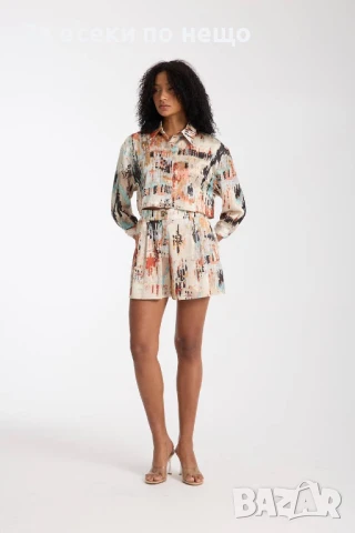 Miu Miu Дамски Сатенен Летен Комплект🔝Дамски Къс Екип Сатен Миу Миу Код A644, снимка 6 - Комплекти - 50592698