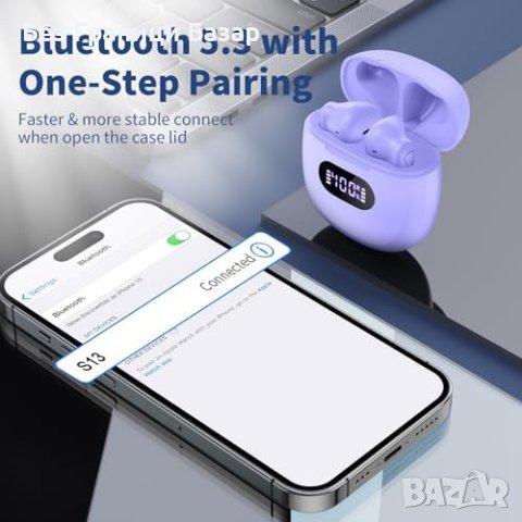 Нови Безжични Слушалки с LED Дисплей, Супербас, Bluetooth 5.3, 48ч Батерия, снимка 4 - Bluetooth слушалки - 44261866