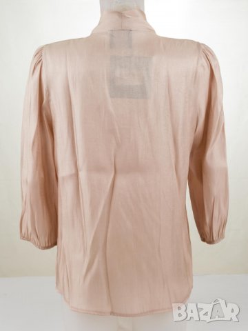 Сатенирана бежова дамска блуза марка Tantra - XL, снимка 3 - Блузи с дълъг ръкав и пуловери - 36812226