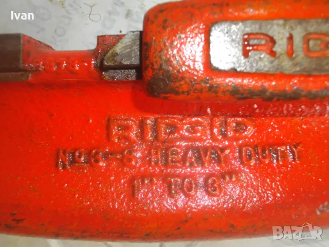 3 Цола RIDGID №23-3" Made in USA Тръборез масивен рязне стоманени тръби 68см/6,0кг/захват 11см , снимка 6 - Други инструменти - 47325809
