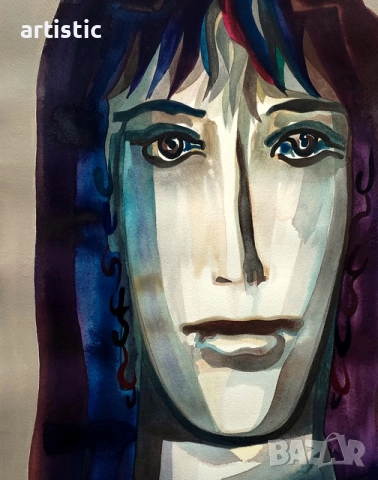 Дечко Узунов, живописен портрет из цикъл "Българка", снимка 4 - Картини - 52976433