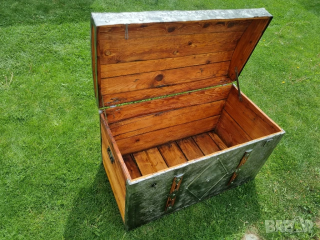 Стар дървен сандък/ракла/скрин, снимка 11 - Антикварни и старинни предмети - 49036862