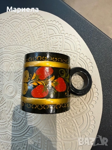 Руска дървена чаша,цена 3 евро., снимка 3 - Декорация за дома - 53347777