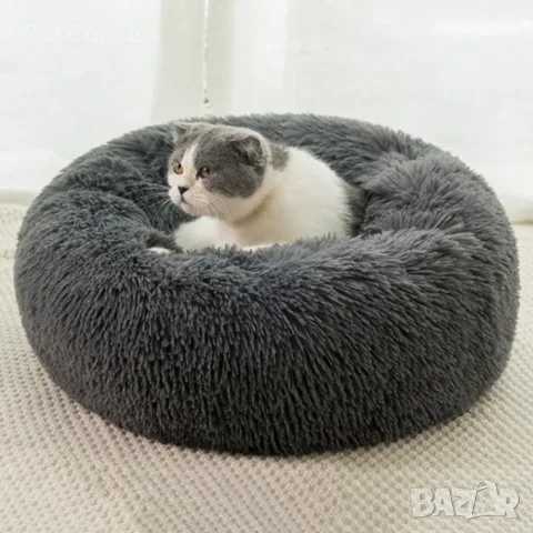 Пухено кръгло легло за котки и кучета - КОД 3164, снимка 8 - Други стоки за животни - 56238763