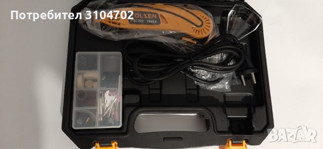 Tolsen Мултифункционален Прав шлайф 130W, включени 105 консуматива,гъвкав вал, куфарче, 79555, снимка 7 - Други инструменти - 37970856