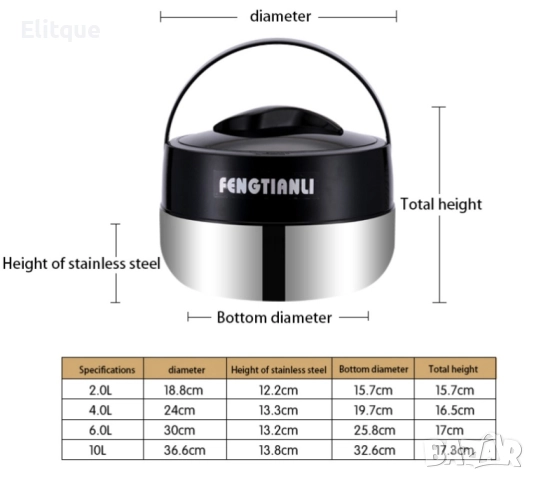 Висококачествена практична термо кутия за храна, снимка 8 - Други стоки за дома - 52901359
