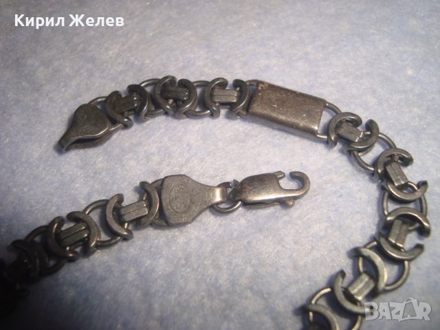 УНИКАЛНО РЯДКА СРЕБЪРНА ВИНТИДЖ ГРИВНА ОКСИДИРАНО " ЧЕРНО " СРЕБРО 925 ПРОБА РЕТРО АРТ ПЛЕТКА 32519, снимка 3 - Гривни - 38323665