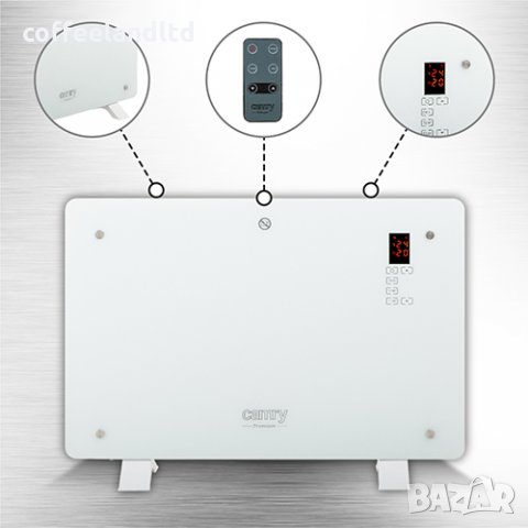 Конвекторна стъклена печка с дисплей и дистанционно управление  CR 7721, снимка 9 - Отоплителни печки - 34159602