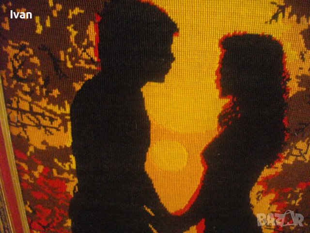 860х660мм-Гръцки Голям Гоблен-Рамкиран-DMC-Отличен-Барок Рамка, снимка 10 - Гоблени - 37046812