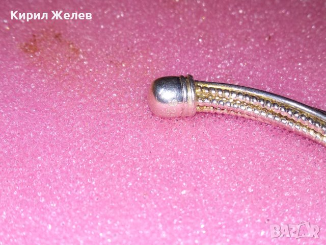 КРАСИВА ПОСРЕБРЕНА ГРИВНА от БЛАГОРОДНА НЕРЪЖДАЕМА СТОМАНА с ПЕЧАТ 925 Тип ТОРКВА 43245, снимка 9 - Гривни - 44394523