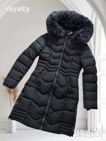 Зимно Дълго Черно Дамско Яке 