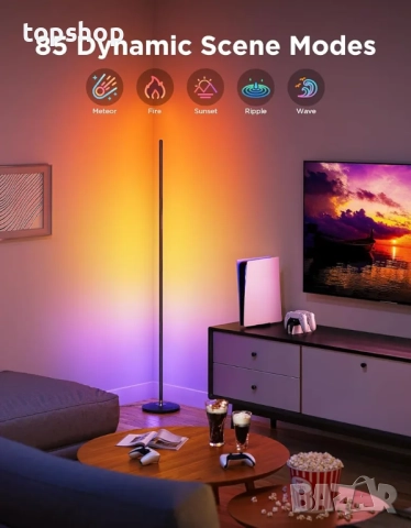 Чисто нова подова лампа Govee RGBIC Basic, LED ъглова лампа, работеща с Alexa, 1000 лумена ..., снимка 2 - Лед осветление - 51984484