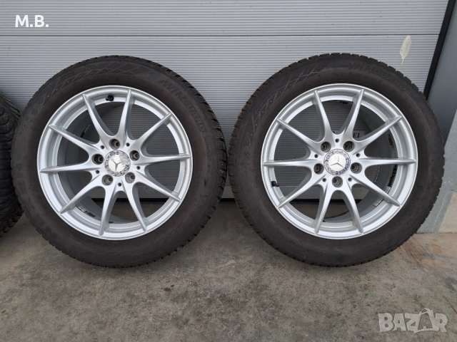 Ориг. лети джанти 16 цола с гуми за Мерцедес, снимка 3 - Гуми и джанти - 52885633
