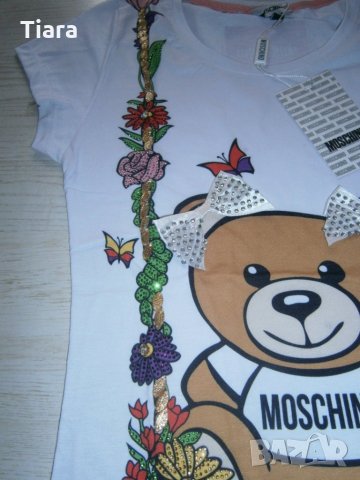 Дамска тениска MOSCHINO ., снимка 4 - Тениски - 32197968