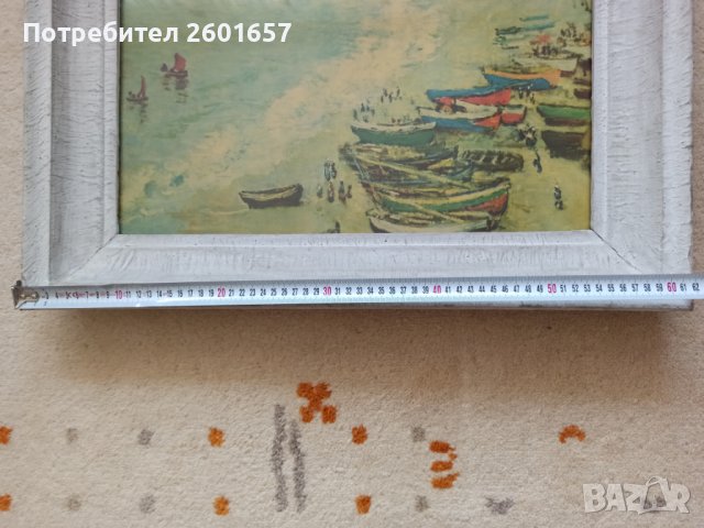 Красива репродукция на картина на Клод Моне в масивна дървена рамка, снимка 3 - Картини - 37746805