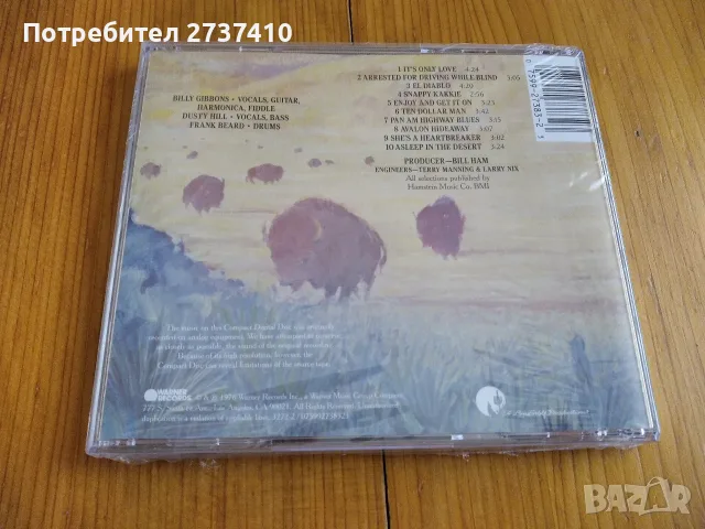 ZZ TOP - TEJAS 8.50евро оригинален диск, снимка 2 - CD дискове - 55962757