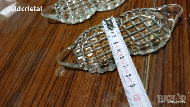 стари кристални чинийки за сервиране на сладко или др, снимка 5 - Антикварни и старинни предмети - 22989081