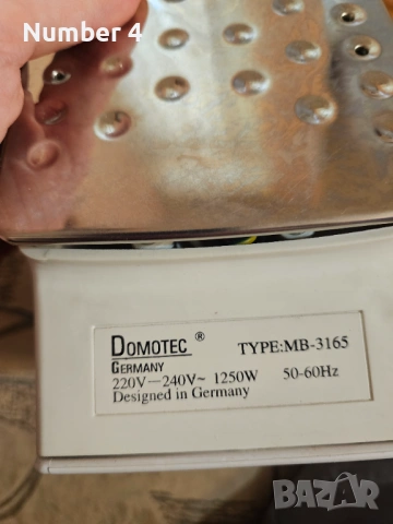 Немска ютия Domotec, снимка 6 - Ютии - 54098635